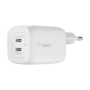 Belkin USB-C GaN PD PPS Dual Wall Charger, 65W , WCH013vfWH