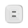 Belkin USB-C GaN PD PPS Dual Wall Charger, 65W , WCH013vfWH