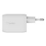 Belkin USB-C GaN PD PPS Dual Wall Charger, 65W , WCH013vfWH