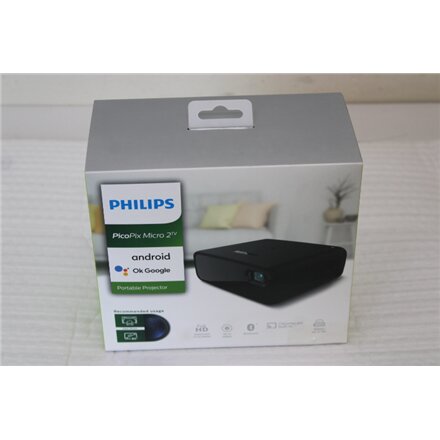 SALE OUT. Philips PicoPix Micro 2TV Mobile Projector, 854x480, 16:9, 600:1, Black , Philips PPX360/INT , FWVGA (854x480) , 200 ANSI lumens , Black , USED AS DEMO