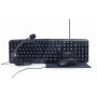 Gembird , 4-in-1 Multimedia office set , KBS-UO4-01 , Keyboard, Mouse, Pad and Headset Set , Wired , Mouse included , US , Black