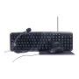 Gembird , 4-in-1 Multimedia office set , KBS-UO4-01 , Keyboard, Mouse, Pad and Headset Set , Wired , Mouse included , US , Black , 630 g