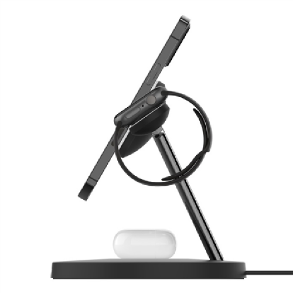 Belkin , Pro MagSafe 3in1 Wireless Charging Stand + AC Power Adapter , BOOST CHARGE