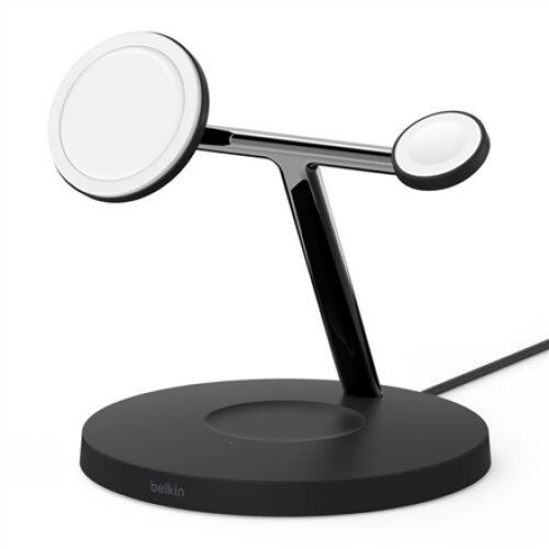 Belkin , Pro MagSafe 3in1 Wireless Charging Stand + AC Power Adapter , BOOST CHARGE