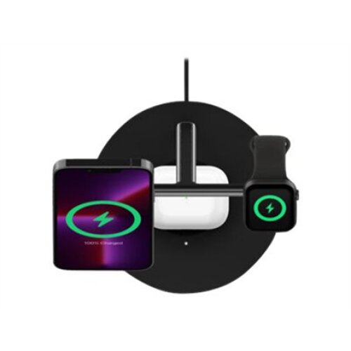 Belkin , Pro MagSafe 3in1 Wireless Charging Stand + AC Power Adapter , BOOST CHARGE