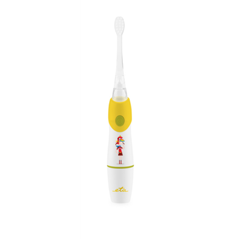 ETA Toothbrush , Sonetic ETA071090050 , Battery operated , For kids , Number of brush heads included 2 , Number of teeth brushing modes 1 , Yellow/White