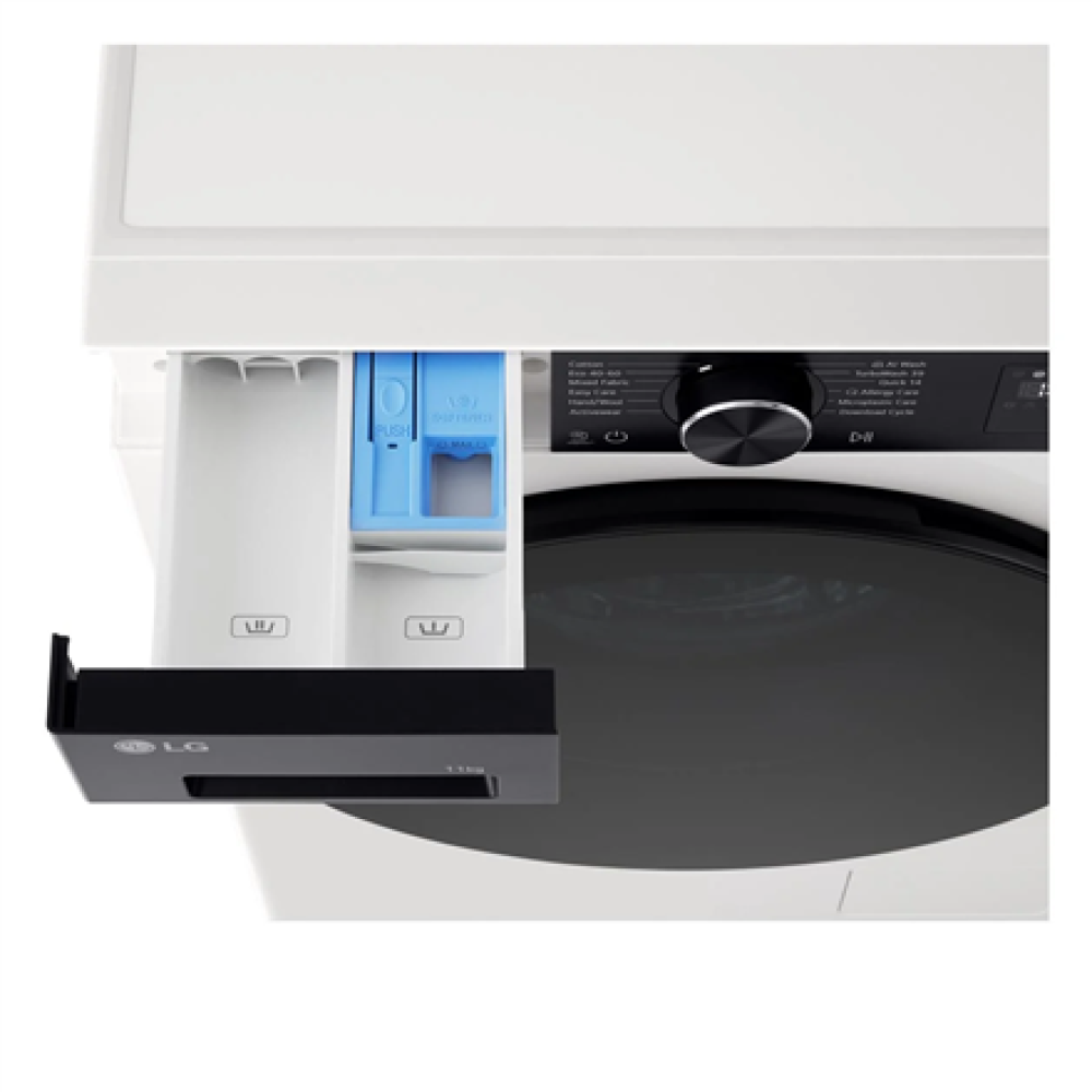 LG Washing machine , F4X5011TKB , Energy efficiency class A , Front loading , Washing capacity 11 kg , 1400 RPM , Depth 57 cm , Width 60 cm , Display , LED , White