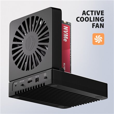 AXAGON , ADSA-M2C44 USB4 docking station for 4x M.2 NVMe SSDs with disk cloning function without a PC