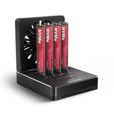 AXAGON , ADSA-M2C44 USB4 docking station for 4x M.2 NVMe SSDs with disk cloning function without a PC