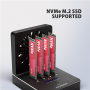 AXAGON ADSA-M2C44 USB4 docking station for 4x M.2 NVMe SSDs with disk cloning function without a PC