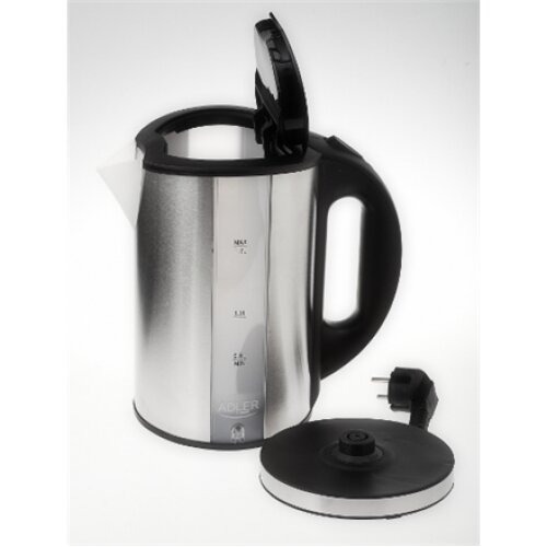 Adler , Kettle , AD 1216 , Standard , 2000 W , 1.7 L , Stainless steel , 360° rotational base