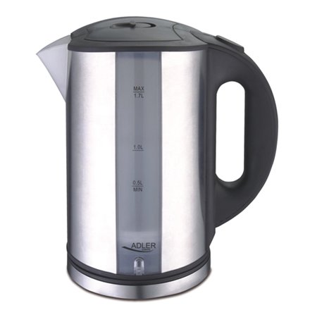 Adler , Kettle , AD 1216 , Standard , 2000 W , 1.7 L , Stainless steel , 360° rotational base