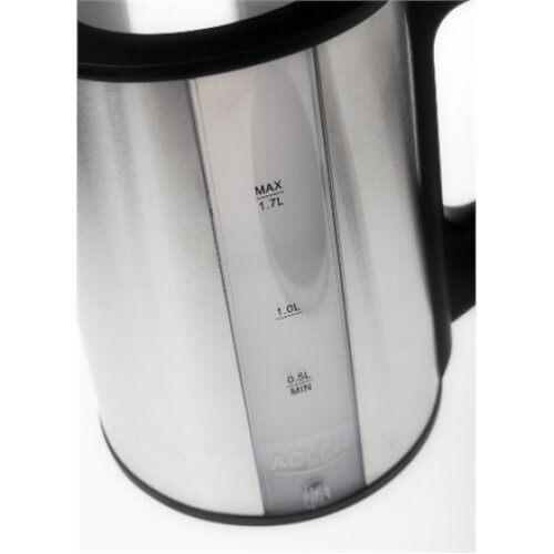 Adler , Kettle , AD 1216 , Standard , 2000 W , 1.7 L , Stainless steel , 360° rotational base