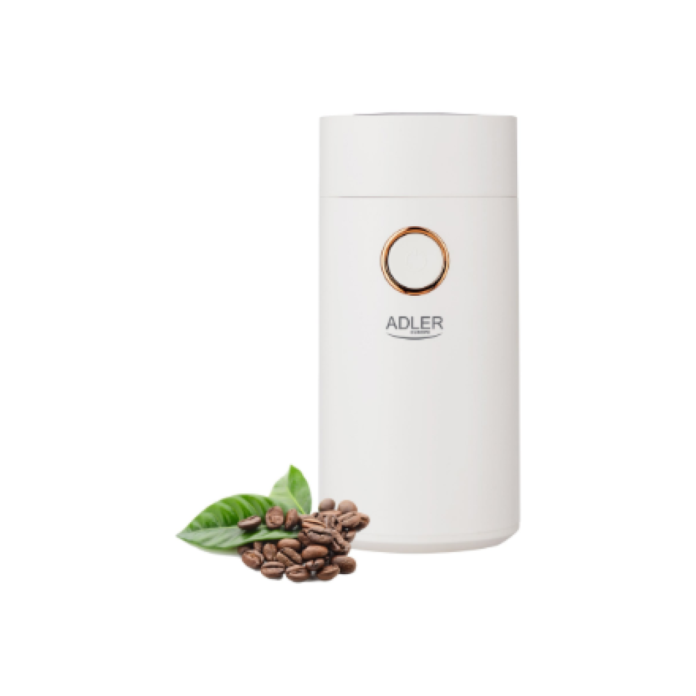 Adler , Coffee grinder , AD4446wg , 150 W , Coffee beans capacity 75 g , Lid safety switch , White
