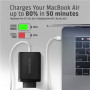 AXAGON GaN wallcharger, 3x port (USB-A + 2x USB-C), PD3.0/PPS/QC4+/SFC2.0/AFC/SCP/FCP/Apple, 100W , ACU-DPQ100