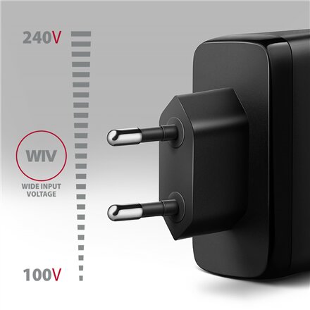 AXAGON GaN wallcharger, 3x port (USB-A + 2x USB-C), PD3.0/PPS/QC4+/SFC2.0/AFC/SCP/FCP/Apple, 100W , ACU-DPQ100