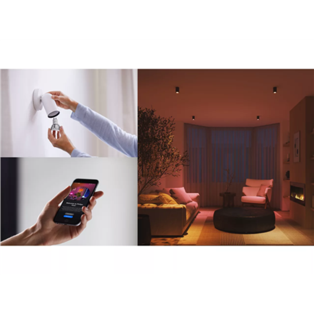 Philips Hue E WCA 345 GU10 3P EU , E27 , 8 W , 16 million colors, White and colored light