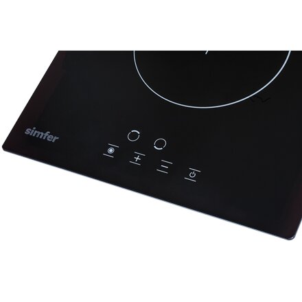 Simfer , Hob , H3.020.DEBSP , Vitroceramic , Number of burners/cooking zones 2 , Touch , Black