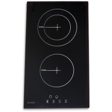 Simfer , Hob , H3.020.DEBSP , Vitroceramic , Number of burners/cooking zones 2 , Touch , Black