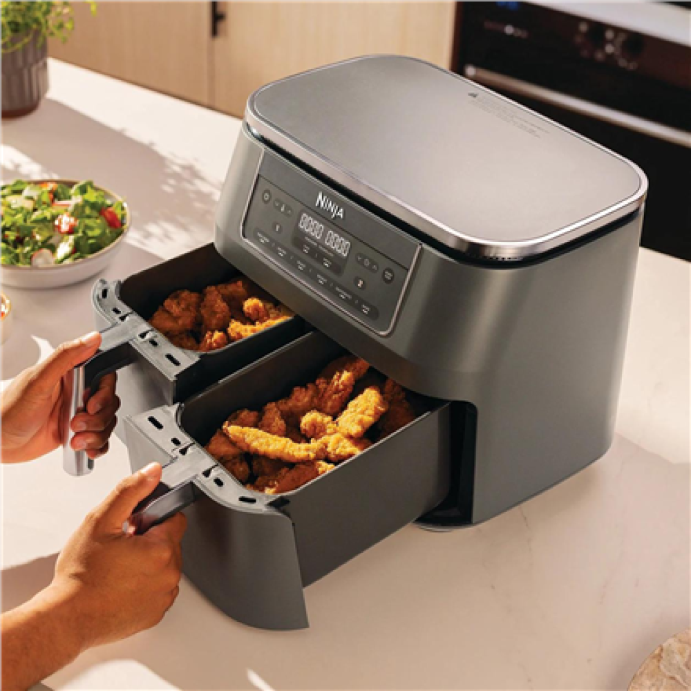 NINJA Double hot air fryer , DZ300EU , Power 2400 W , Capacity 7.6 L , Grey