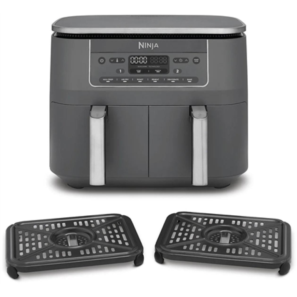 NINJA Double hot air fryer , DZ300EU , Power 2400 W , Capacity 7.6 L , Grey