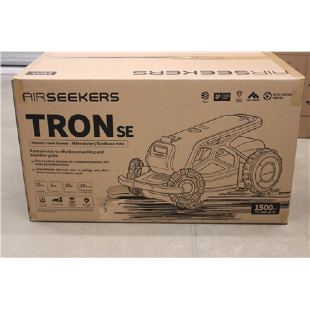 SALE OUT. AIRSEEKERS LIMITED Tron SE 300° AI Vision Mulching Mower, 1500m², Ai Vision + NRTK , 10 Ah , DAMAGED PACKAGING