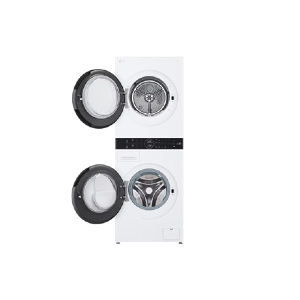 LG Washing machine with dryer , WT1210WWF , Energy efficiency class A , Front loading , Washing capacity 12 kg , Depth 66 cm , 1400 RPM , Width 60 cm , Display , LED , Drying capacity 10 kg , Drying system , Steam function , Direct drive , White