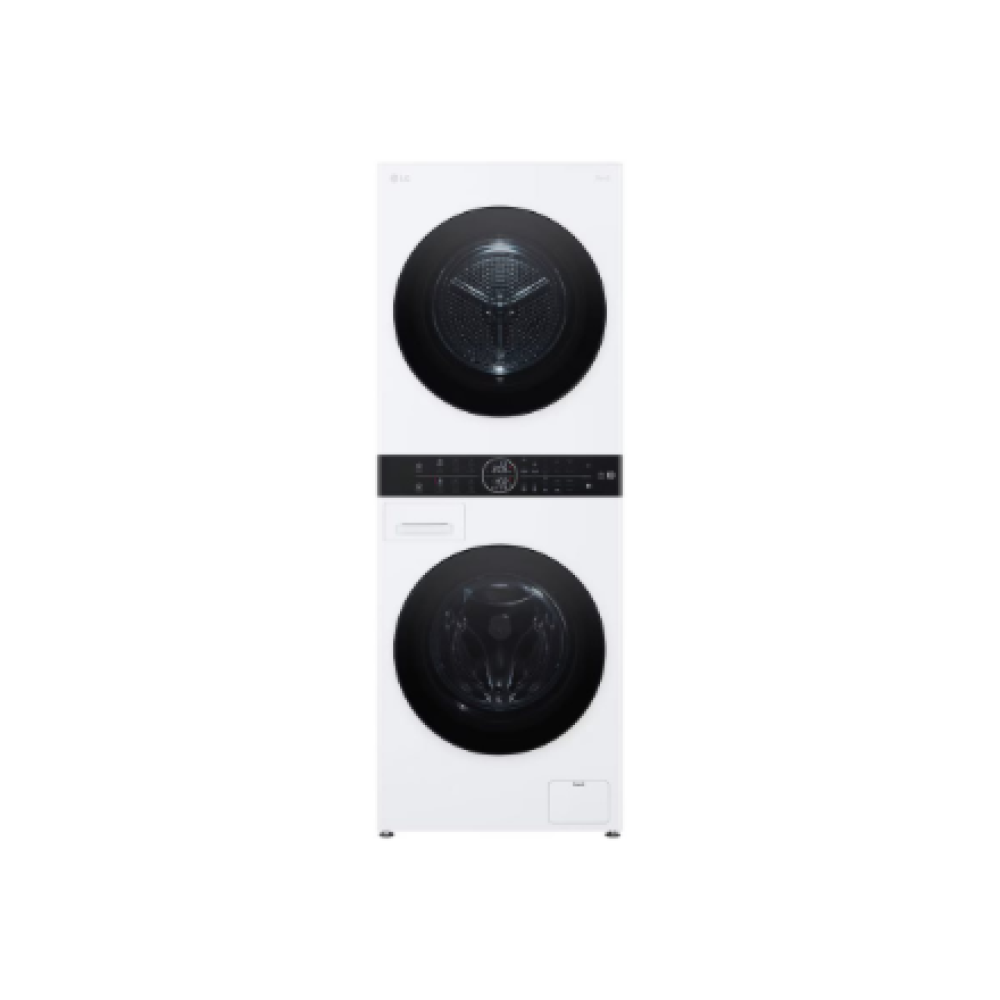 LG Washing machine with dryer , WT1210WWF , Energy efficiency class A , Front loading , Washing capacity 12 kg , Depth 66 cm , 1400 RPM , Width 60 cm , Display , LED , Drying capacity 10 kg , Drying system , Steam function , Direct drive , White