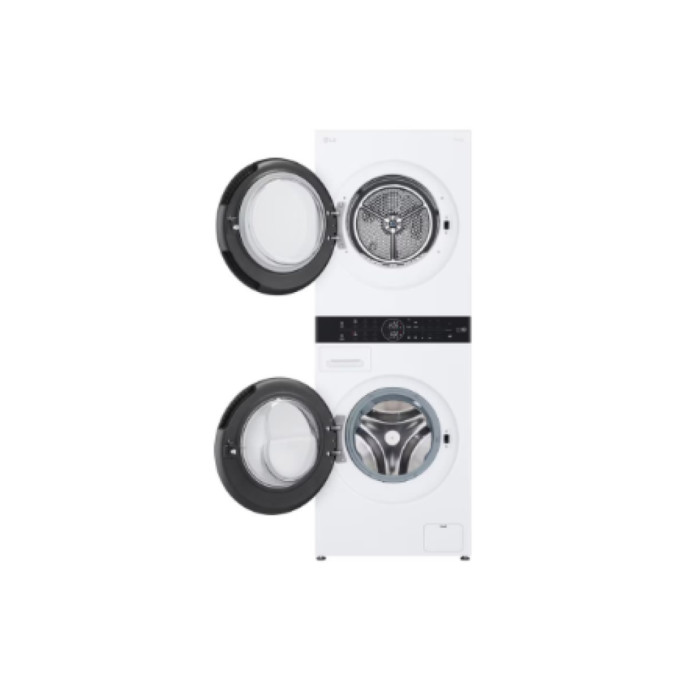LG Washing machine with dryer , WT1210WWF , Energy efficiency class A , Front loading , Washing capacity 12 kg , Depth 66 cm , 1400 RPM , Width 60 cm , Display , LED , Drying capacity 10 kg , Drying system , Steam function , Direct drive , White