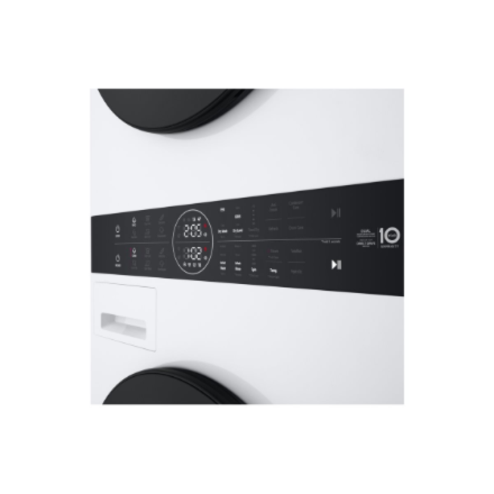 LG Washing machine with dryer , WT1210WWF , Energy efficiency class A , Front loading , Washing capacity 12 kg , Depth 66 cm , 1400 RPM , Width 60 cm , Display , LED , Drying capacity 10 kg , Drying system , Steam function , Direct drive , White