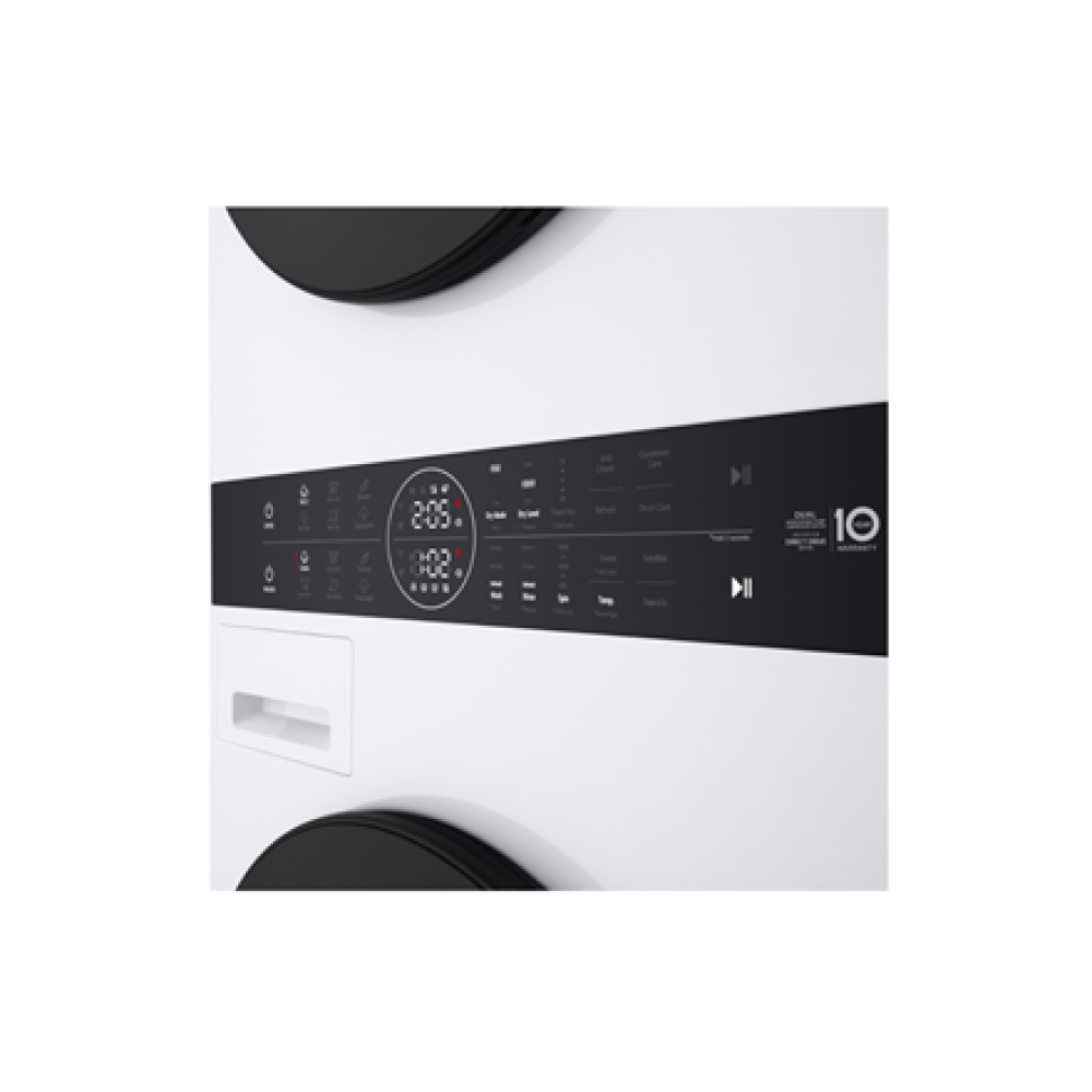 LG Washing machine with dryer , WT1210WWF , Energy efficiency class A , Front loading , Washing capacity 12 kg , Depth 66 cm , 1400 RPM , Width 60 cm , Display , LED , Drying capacity 10 kg , Drying system , Steam function , Direct drive , White