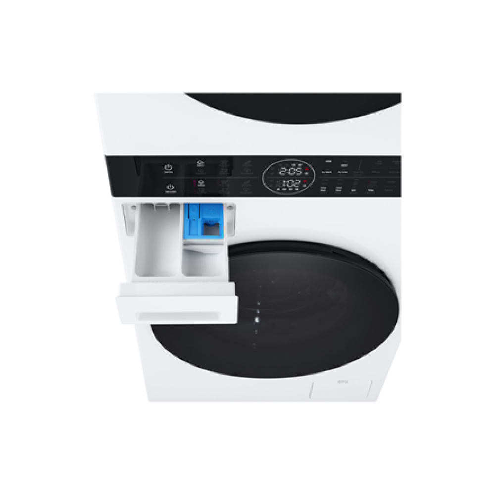 LG Washing machine with dryer , WT1210WWF , Energy efficiency class A , Front loading , Washing capacity 12 kg , Depth 66 cm , 1400 RPM , Width 60 cm , Display , LED , Drying capacity 10 kg , Drying system , Steam function , Direct drive , White