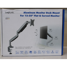 SALE OUT.Logilink BP0042 Monitor Desk mount, 13-32,gas spring, aluminum Logilink Logilink Desk Mount BP0042 13-27 Maximum weight (capacity) 9 kg DAMAGED PACKAGING Silver , Logilink , Desk Mount , BP0042 , 13-27 , Maximum weight (capacity) 9 kg , DAMAGED P