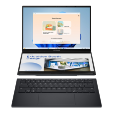 Asus Zenbook Duo UX8406CA-PZ068X , Basalt Gray , 14 , OLED , Touchscreen , 3K , 2880 x 1800 pixels , Glossy , Intel Core Ultra 9 , 285H , 32 GB , LPDDR5X , Solid-state drive capacity 2000 GB , Intel Arc Graphics , Windows 11 Pro , 802.11be , Bluetooth ver
