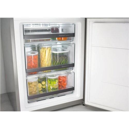 Gorenje , Refrigerator , NRK619EPXL4 , Energy efficiency class E , Free standing , Combi , Height 186 cm , No Frost system , Fridge net capacity 207 L , Freezer net capacity 97 L , Display , 39 dB , Stainless steel