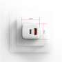 AXAGON Wallcharger 2x port (USB-A + USB-C), 20W , ACU-PQ20W
