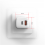 AXAGON Wallcharger 2x port (USB-A + USB-C), 20W , ACU-PQ20W