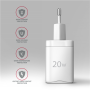 AXAGON Wallcharger 2x port (USB-A + USB-C), 20W , ACU-PQ20W