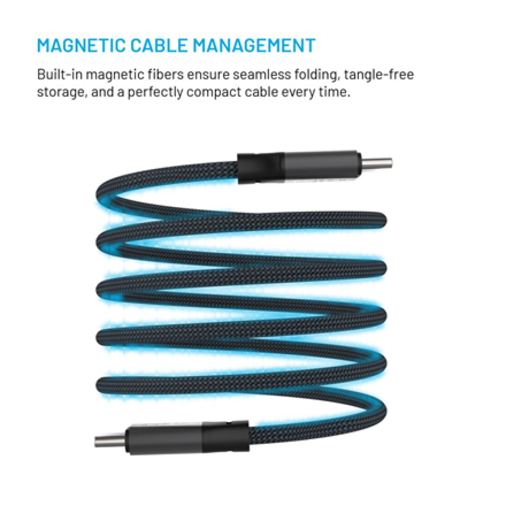 Fixed , Magnetic Braided Cable USB-C/USB-C, USB 2.0, Gray , FIXDBM-CC2-GR