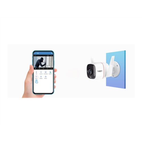 TP-LINK , Outdoor Security Wi-Fi Camera , TC65 , Bullet , 3 MP , 3.89 mm/F2.2 , H.264 , Micro SD, Max. 128GB