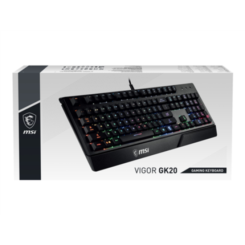 MSI , VIGOR GK20 , Gaming keyboard , Wired , RGB LED light , US , Black