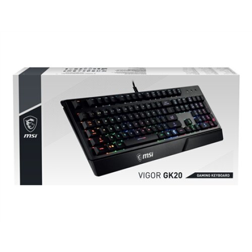 MSI , VIGOR GK20 , Gaming keyboard , Wired , RGB LED light , US , Black