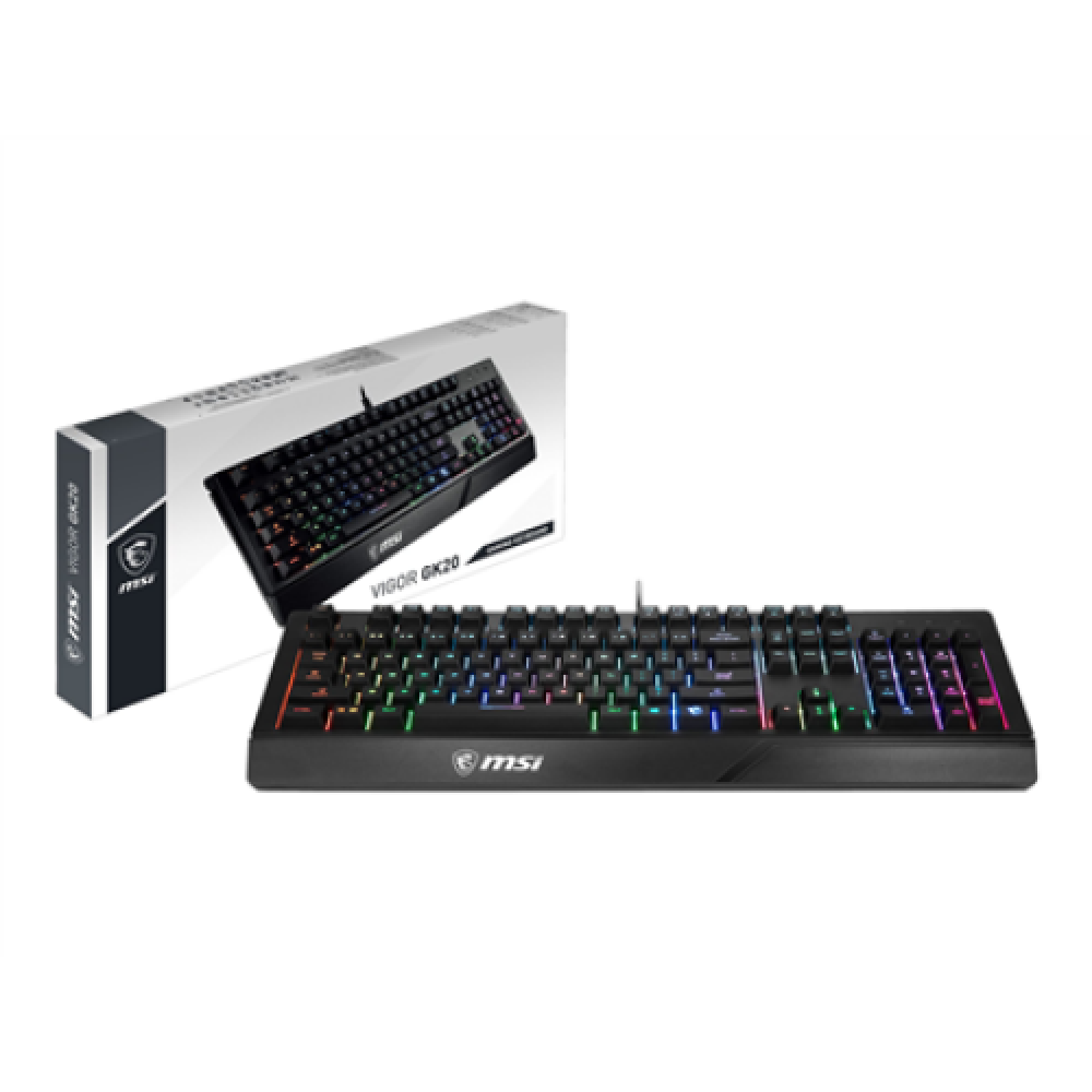 MSI , VIGOR GK20 , Gaming keyboard , Wired , RGB LED light , US , Black