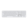 Apple Magic Keyboard with Touch ID and Numeric Keypad , Keyboard , Wireless , Russian , White