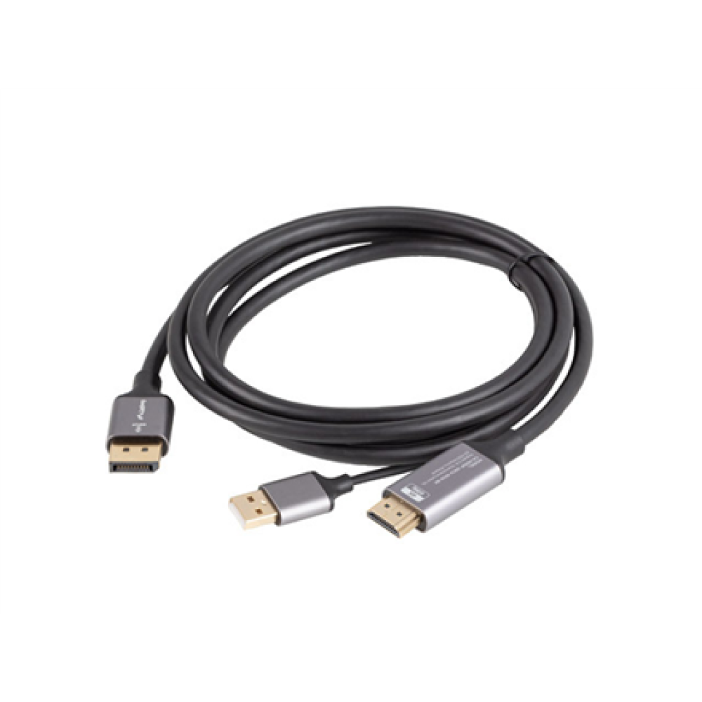 Lanberg HDMI (M) to Displayport (M) cable 4K, Black , CA-HDDP-20CU-0018-BK , 1.8 m