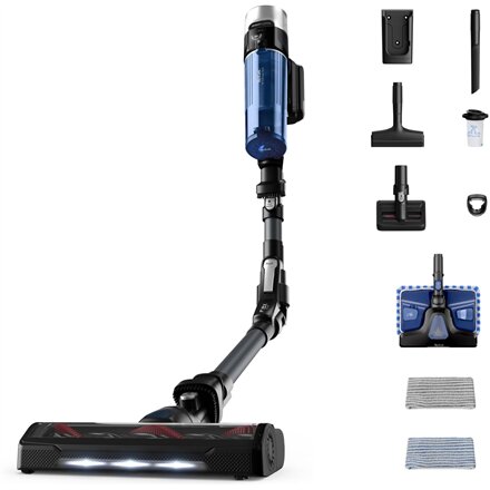 TEFAL Vacuum Cleaner , TY20C7 X-force Flex Aqua , Cordless operating , 250 W , Black/Blue