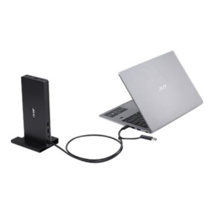 Acer USB TYPE-C Docking Station II - EU Power Cord, Black , Ethernet LAN (RJ-45) ports 1 , USB 3.0 (3.1 Gen 1) ports quantity 2 , 60 W