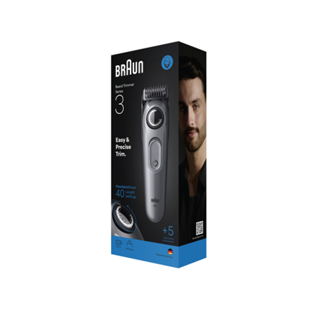 Braun Beard Trimmer , Series 3 BT3560 , Cordless , Number of length steps 40