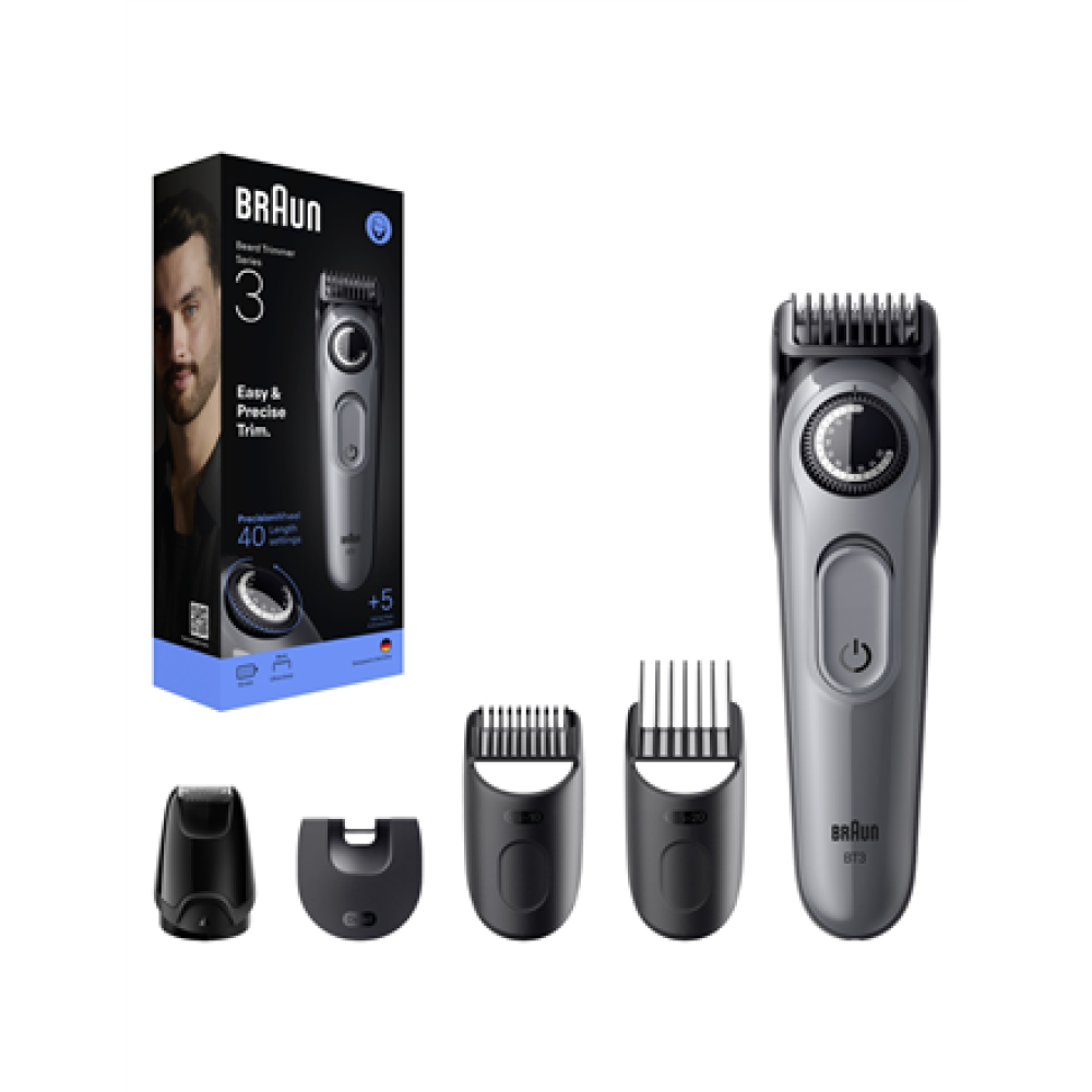 Braun Beard Trimmer , Series 3 BT3560 , Cordless , Number of length steps 40