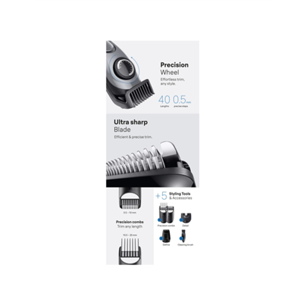 Braun Beard Trimmer , Series 3 BT3560 , Cordless , Number of length steps 40